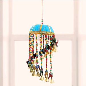 Handmade And Painted Camel Wind Chimes With Brass Bells